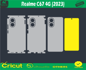 Realme C67 4G Skin Vector Template Full warp