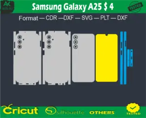 Samsung Galaxy A25 Skin Vector Template Full warp