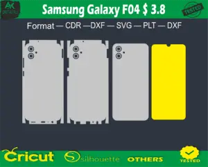 Samsung Galaxy F04 Skin Vector Template Full warp