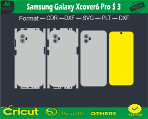 Samsung Galaxy Xcover6 Pro Skin Vector Template Full warp