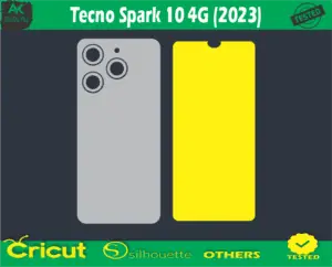 Tecno Spark 10 Skin Vector Template Full warp