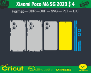 Xiaomi Poco M6 5G Skin Vector Template Full warp