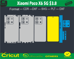 Xiaomi Poco X6 5G Skin Vector Template Full warp