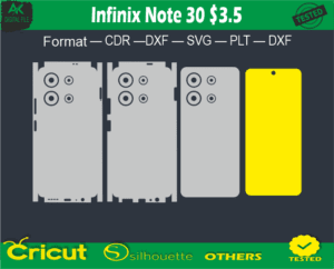 infinix note 30 4G Skin Vector Template Full warp