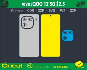 vivo iQOO 12 5G Skin Vector Template