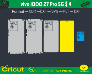 vivo iQOO Z7 Pro 5G Skin Vector Template Full