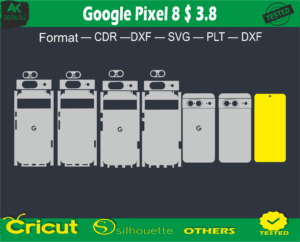 Google Pixel 8 Skin Vector Template Full warp