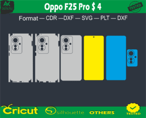 Oppo F25 Pro Skin Vector Template Full warp