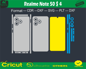 Realme Note 50 Skin Vector Template Full warp