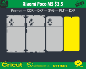 Xiaomi Poco M5 Skin Vector Template Full warp