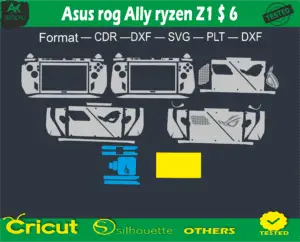 Asus rog ally ryzen z1 Skin Vector Template Full warp