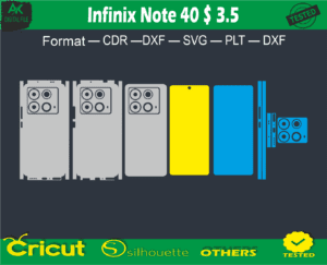 Infinix Note 40 Skin Vector Template full warp free