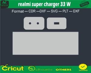 realme super charger 33 W Skin Vector Template full wrap