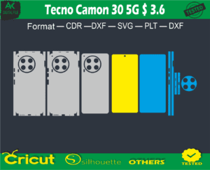 Tecno Camon 30 5G Skin Vector Template full warp free size