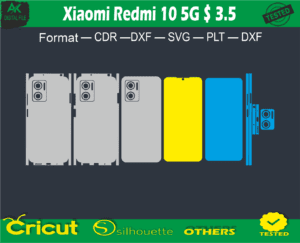 Xiaomi Redmi 10 5G Skin Vector Template full warp free