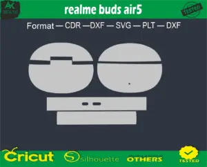 realme air buds air 5 Skin Vector Template full warp free size