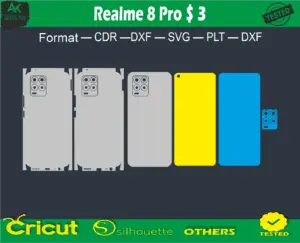 Realme 8 Pro Skin Vector Template full warp free size