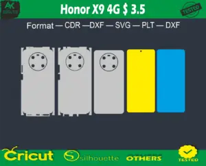 Honor X9 4G full Skin Vector Template full warp free