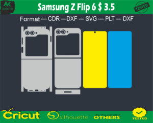 Samsung Z Flip 6 Skin Vector Template full warp