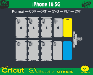 iPhone 16 Skin Vector Template full warp free