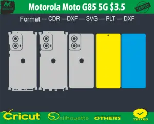 Motorola Moto G85 5G Skin Vector Template full warp