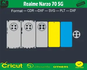 Realme Narzo 70 5G Skin Vector Template full warp