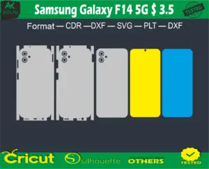 Samsung Galaxy F14 5G Skin Vector Template full warp