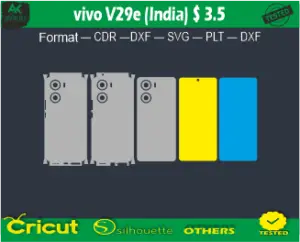 vivo V29e (India) Skin Vector Template full warp