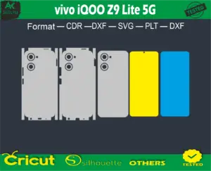 vivo iQOO Z9 Lite 5G Skin Vector Template full warp