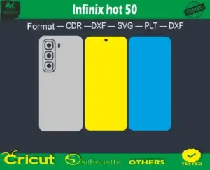 Infinix hot 50 Skin Vector Template