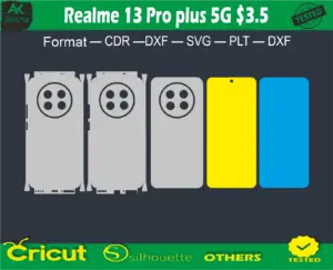 Realme 13 Pro plus Skin Vector Template full