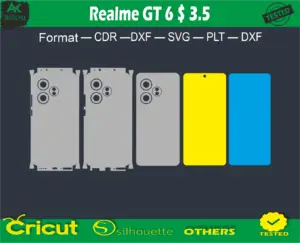 Realme GT 6 Skin Vector Template full warp