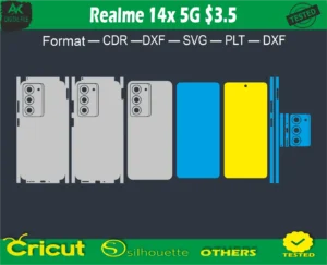 Realme 14x 5G Skin Vector Template full free