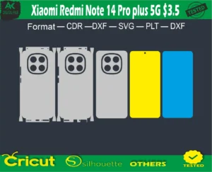 Xiaomi Redmi Note 14 Pro plus Skin Vector Template full