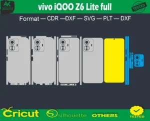 vivo iQOO Z6 Lite full Skin Vector Template full