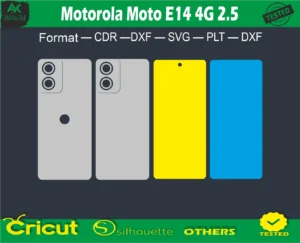 Motorola Moto E14 4G Skin Vector Template full free