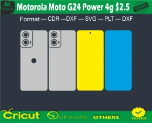 Motorola Moto G24 Power 4g Skin Vector Template full free