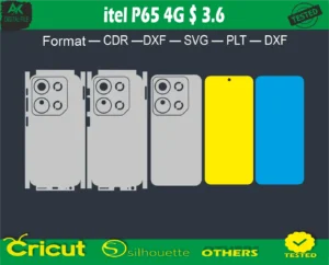 itel P65 4G Skin Vector Template full free