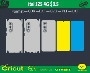 itel S25 4G Skin Vector Template full free