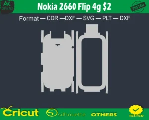 Nokia 2660 Flip 4g Skin Vector Template full free