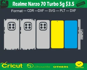 Realme Narzo 70 Turbo 5g Skin Vector Template full free