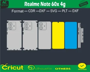 Realme Note 60x 4g Skin Vector Template
