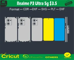 Realme P3 Ultra 5g Skin Vector Template full free