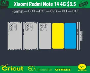 Xiaomi Redmi Note 14 4G Skin Vector Template full free