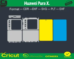 Huawei Pura X Skin Vector Template full free