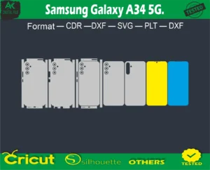 Samsung Galaxy A34 5g Skin Vector Template