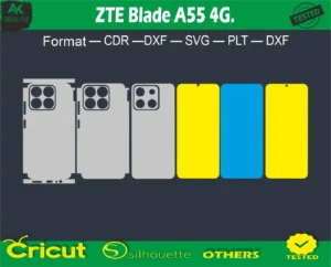 ZTE Blade A55 4G Skin Vector Template