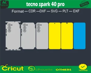 tecno spark 40 pro Skin Vector Template